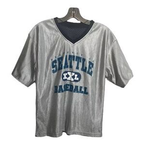 SEATTLE MARINERS XXL Reversible Jersey Kids Boys Size L Blue Grey V-neck Graphic